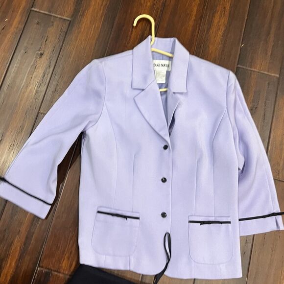 PLAZA SOUTH 2 PC Skirt Suit Set Women's Sz 10 Lined Purple Office/Church - Picture 2 of 10